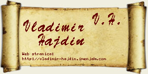 Vladimir Hajdin vizit kartica